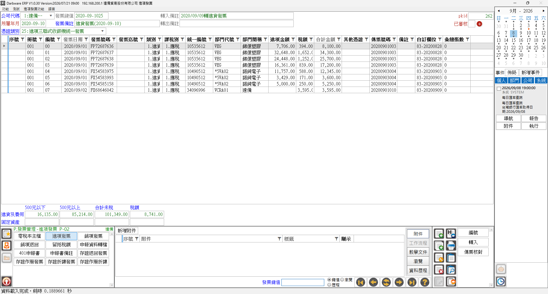 底部進貨及費用/固定資產 500 元上下合計區